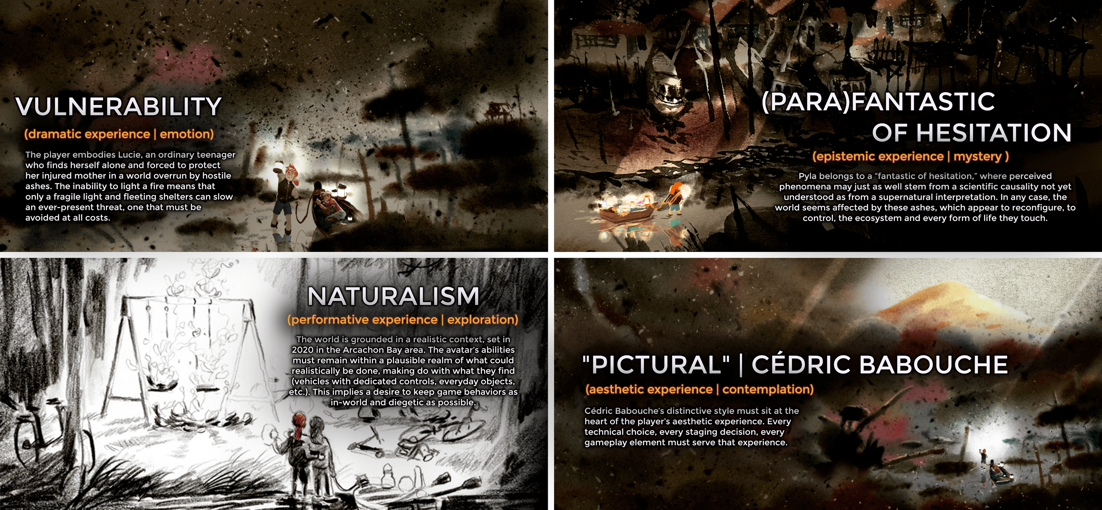 Lucie and her mother, guided by a fragile light